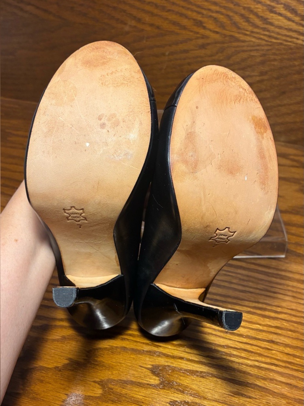 Dolce Vita Mary Jane Patent Accent Stiletto Heels Black Leather Size 7 - Picture 6 of 11